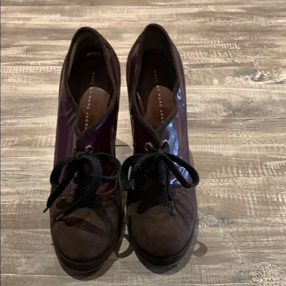 Marc by Marc Jacobs Purple Heel Oxfords